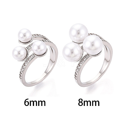 Brass Micro Pave Cubic Zirconia Cup Peg Ring Settings KK-N274-21P-1
