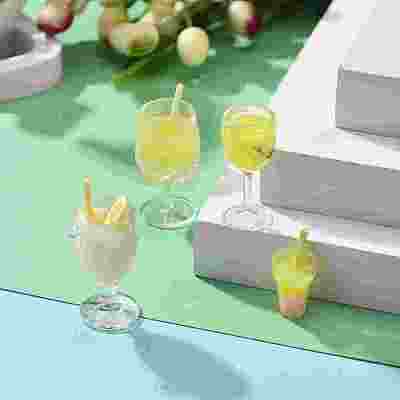 16Pcs 4 Style Imitation Juice Goblet Draft Beer Pendants CRES-ZZ0001-01-1