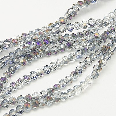 Electroplate Glass Beads Strands EGLA-D021-18-1