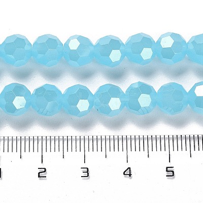 Electroplate Glass Beads Strands EGLA-A035-J8mm-A04-1