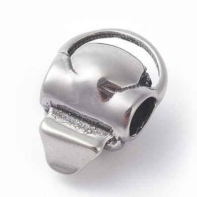 316 Surgical Stainless Steel European Beads STAS-G186-01AS-1