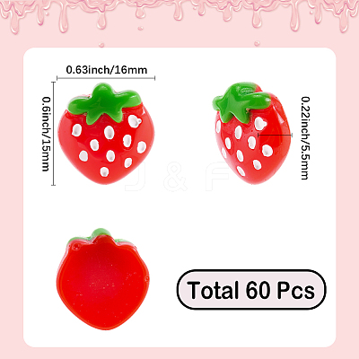 60Pcs Resin Decoden Cabochons CRES-SC0003-15-1