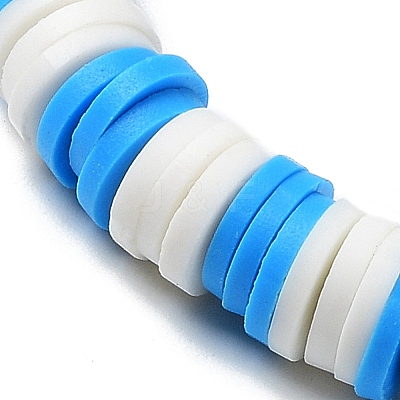 7Pcs 7 Style Polymer Clay Heishi Surfer Stretch Bracelets Set BJEW-SW00088-01-1