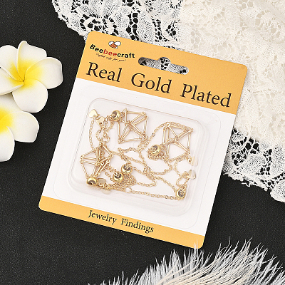 5Pcs Adjustable Braided Brass Macrame Pouch Cable Chain Slider Bracelet Making BJEW-BBC0001-17B-1