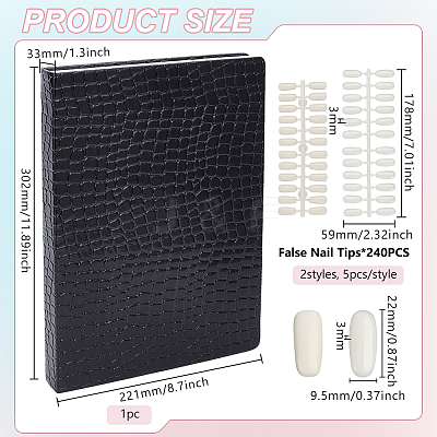 2 Sets 2 Styles Plastic False Nail MRMJ-BC0003-50A-1