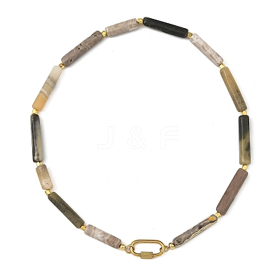 Natural Bumblebee Jasper Bead Necklaces NJEW-JN06633-1