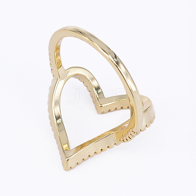 Brass Micro Pave Cubic Zirconia Finger Rings RJEW-E145-16G-18mm-1