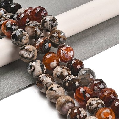 Natural Fire Crackle Agate Beads Strands G-L595-A02-01F-1