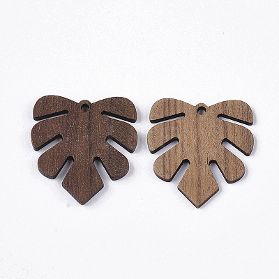 Undyed Walnut Wood Pendants LS-X-WOOD-T023-11-1