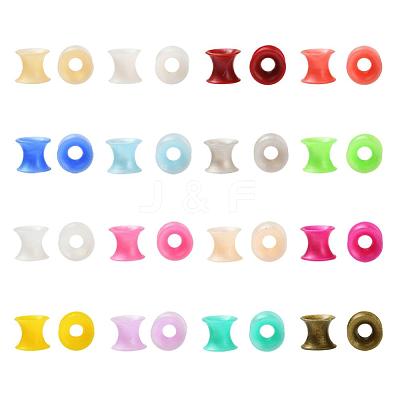 32Pcs 16 Colors Silicone Thin Ear Gauges Flesh Tunnels Plugs FIND-YW0001-16A-1