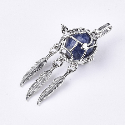 Alloy Cage Big Pendants G-S246-17-1