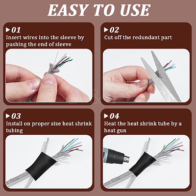 304 Stainless Steel Wire Braided Strap STAS-WH0044-114A-1