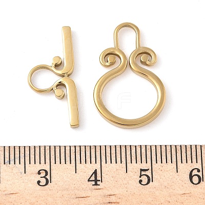 304 Stainless Steel Toggle Clasps STAS-H483-44G-1