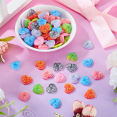 Printed Opaque Resin Cabochons CRES-TA0001-72A-1