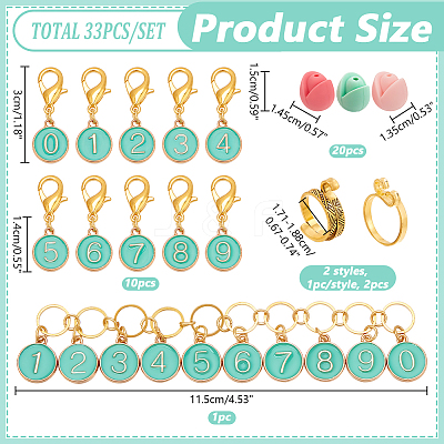 Number DIY Knitting Tool Sets HJEW-NB00074-04-1