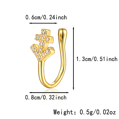 Fashionable S925 Silver Nose Clip with Star IM7825-15-1