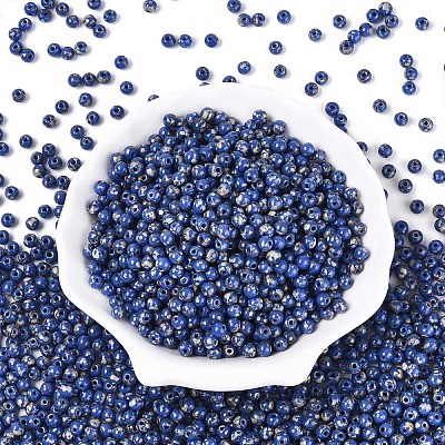 Picasso Baking Paint Glass Seed Beads SEED-N007-35H-1