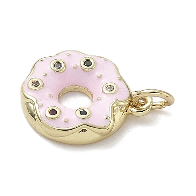 Brass Micro Pave Cubic Zirconia Pendants KK-K368-16G-01-1