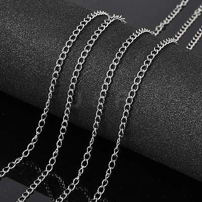 Non-Tarnish 304 Stainless Steel Curb Chains X-CHS-R005-100m-01-1