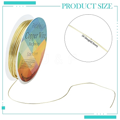 Copper Jewelry Wire CWIR-CW0.5mm-28-1