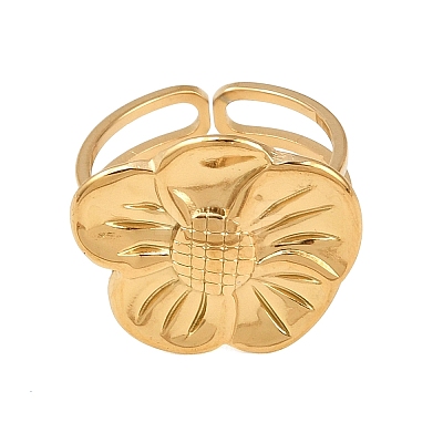 304 Stainless Steel Open Cuff Ring PW-WG89244-02-1