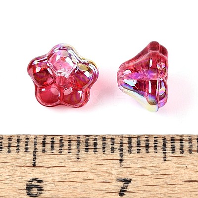 Electroplate Transparent Glass Beads Strands EGLA-N055-03A-05-1
