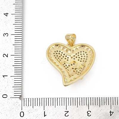Brass Micro Pave Cubic Zirconia Pendants KK-D317-087G-1