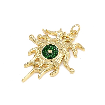 Brass Enamel Pendants KK-L240-11G-1