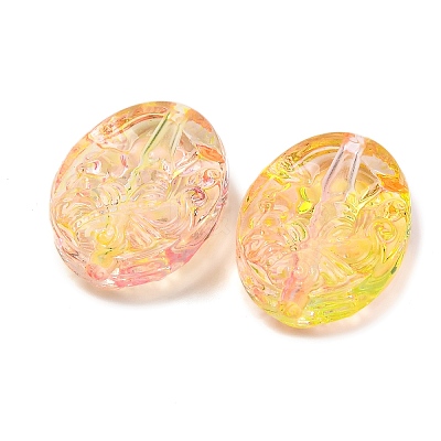 555Pcs Transparent Two Tone Acrylic Beads MACR-K359-25A-1