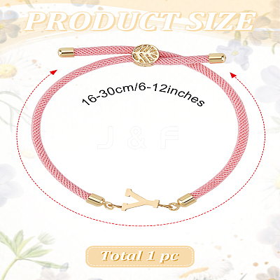 1Pc Adjustable Nylon Cord Slider Bracelets for Women BJEW-LP0001-32Y-03-1