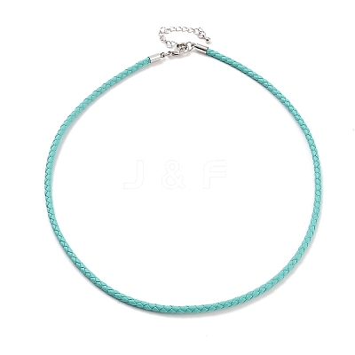 Braided Round Imitation Leather Bracelets Making BJEW-H610-01P-12-1