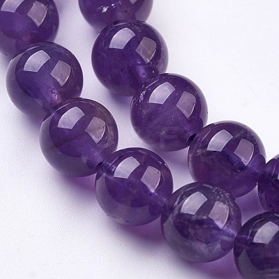 Natural Amethyst Bead Strands G-J376-20-8mm-1