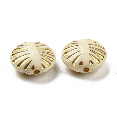 Plating Opaque Acrylic Beads OACR-B013-07-1