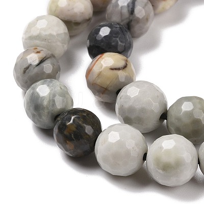Natural Polychrome Jasper/Picasso Stone/Picasso Jasper Bead Strands G-E571-17A-1