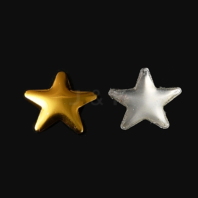 Aluminum Hotfix Iron On Star Studs FIND-WH0110-225C-1