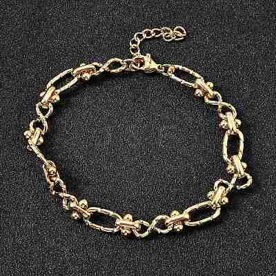 304 Stainless Steel Oval & Infinity Link Chain Bracelets for Women BJEW-K226-14C-G-1