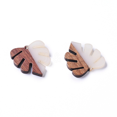 Resin & Walnut Wood Pendants RESI-X0001-19-1