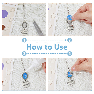 DIY Blank Oval Alloy Pendant Decoration Making Kits HJEW-FH00001-1