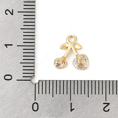 Brass Micro Pave Cubic Zirconia Pendants KK-R219-28G-02-1