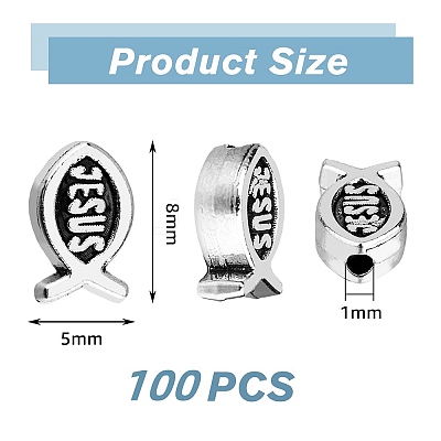 100Pcs Tibetan Style Alloy Beads FIND-FH0008-72-1