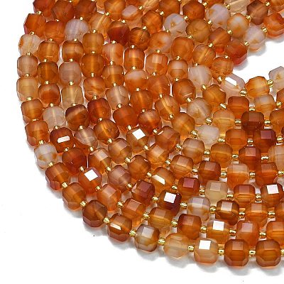 Natural Red Agate Beads Strands G-K389-A08-01-1