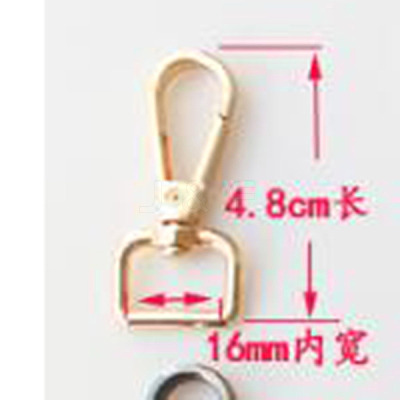 Alloy Swivel Clasps Lanyard Snap Hooks for Purse Bag Strap Hardware AL-CBACC64-01G-A-1