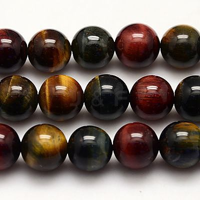 Natural Tiger Eye Beads Strands G-G448-12mm-21AB-1