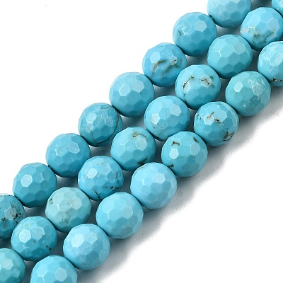 Natural Magnesite Beads Strands G-P598-E-6mm-05-1