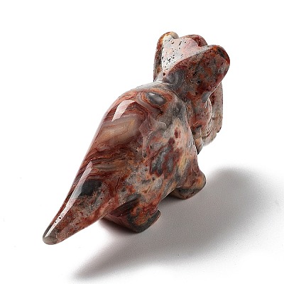 Natural Crazy Agate Carved Healing Rhinoceros Figurines DJEW-P016-01G-1