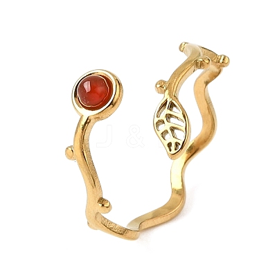 304 Stainless Steel Cuff Open Rings for Women GG-CBA7994-03G-1