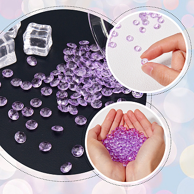 1000Pcs Acrylic Rhinestone Pointed Back Cabochons GACR-SP0001-01C-1