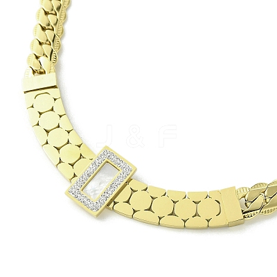 304 Stainless Steel with Seashell Necklaces NJEW-Q322-04G-1