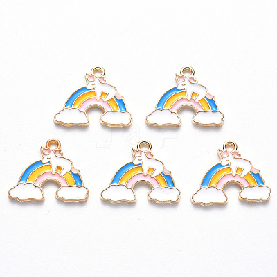 Alloy Enamel Pendants X-ENAM-S121-130-1