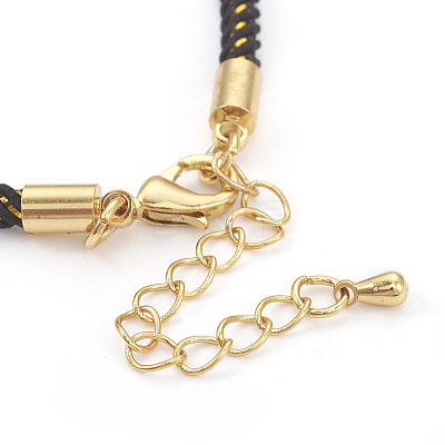 Adjustable Nylon Cord Bracelet Making MAK-F026-B05-G-1